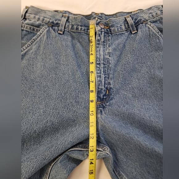 Carhartt Men's Relaxed Fit Carpenter Denim Blue Jeans Pants, sz 34x33 - Picture 5 of 10
